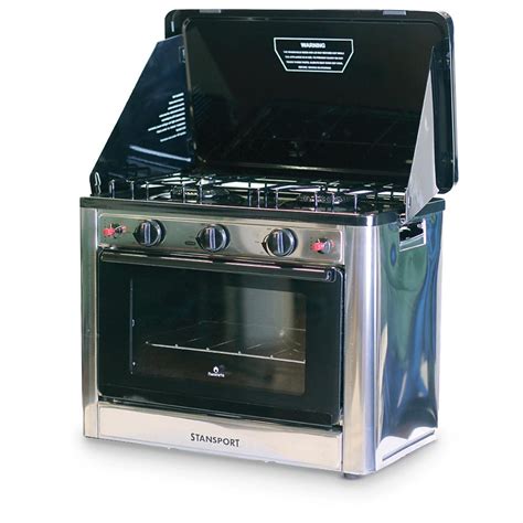 Stansport Outdoor Propane Gas Stove and Camp Oven, Stainless Steel ...