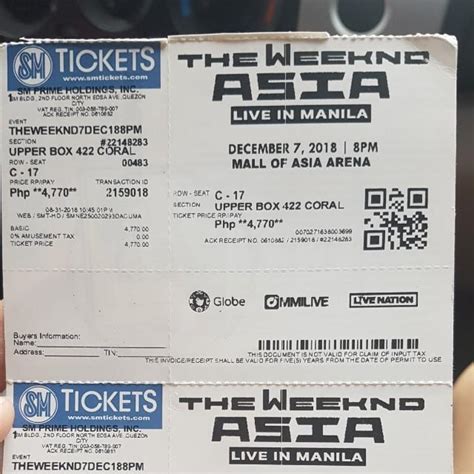 The Weeknd Concert ticket, Everything Else, Others on Carousell