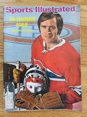 KEN DRYDEN Sports Illustrated November 25 1974 MONTREAL CANADIENS ...