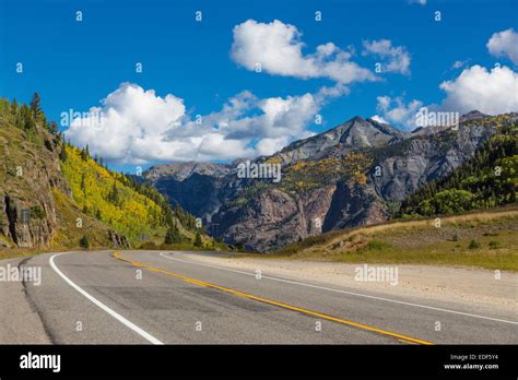 Route 550 San Juan Skyway Scenic Byway also known as Million Dollar Highway between Ouray and ...