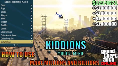 GTA Online Mod Menu Kiddions Modest Menu - How To Use Kiddions mod menu And Make Millions - YouTube