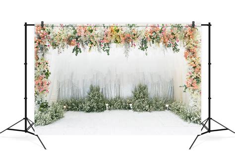 Floral Wedding Stage Backdrop Ceremony Decoration M6-28 – Dbackdrop