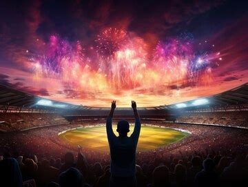 Premium AI Image | Digital painting of Support back view of cricket cricket fans cheering their team