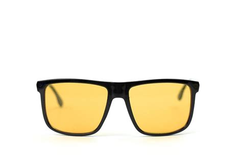 Black vintage sunglasses with orange glasses (618775)