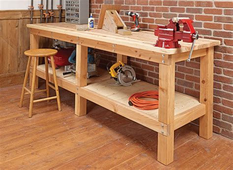 Heavy-Duty Plank Workbench | Woodworking Project | Woodsmith Plans | Woodworking bench plans ...