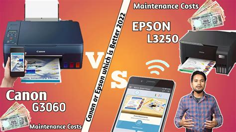 Epson L3250 VS Canon G3060 WiFi All in One | Maintenace Costs | which is Better 2022 - YouTube