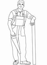 Carpenter Coloring Page A Free Boys Printable sketch template