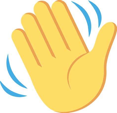 Hand Emoji Clipart Patience Waving Hand Emoji Png Transparent Png ...