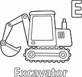 Coloring Digger Pages Excavator Backhoe Printables Awesome Kids Adult  sketch template