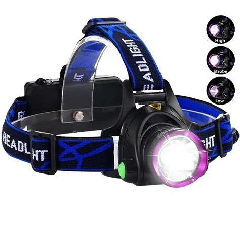 Headlamp, Super Bright LED Headlamps 18650 USB Rechargeable IPX4 ...