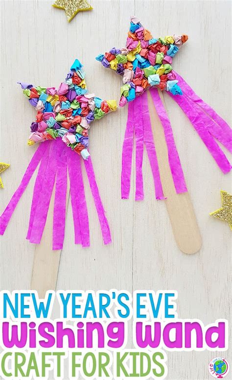 New Years Craft for Kids: Wishing Wand | New year's eve crafts, News ...