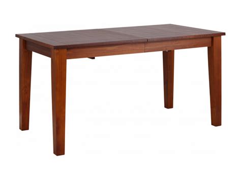 Mesa de madeira maciça marrom extensível para jantar 150/195 x 80 x 76,6 cm | América