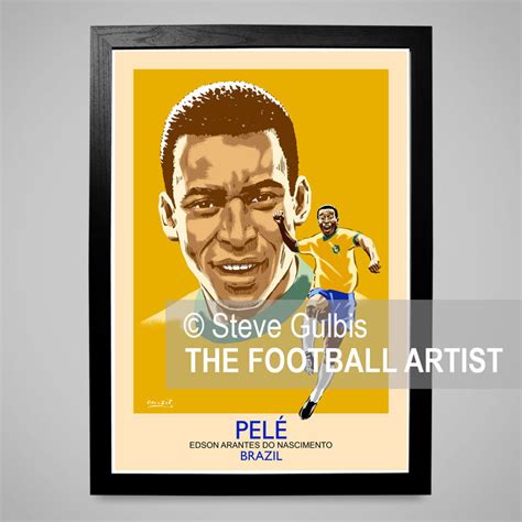 PELÉ WORLD CUP 1970 Brazil Football Giclee Art Print Pele - Etsy