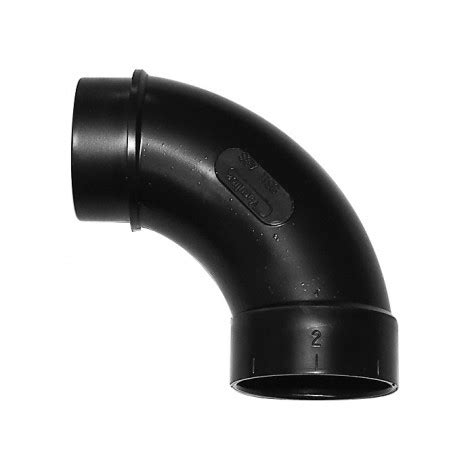 90° Elbow M/F - Fitting for Central Vac Installation - Black - Hayden ...