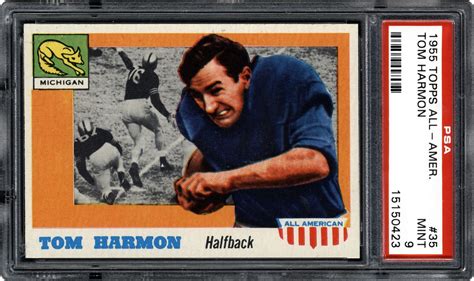 Auction Prices Realized Football Cards 1955 Topps All-Amer. Tom Harmon