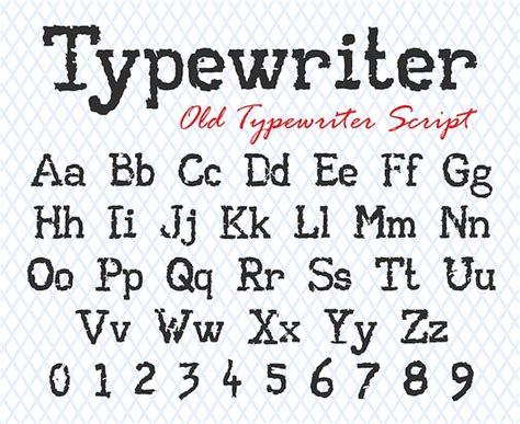 Typewriter Font Ttf Svg Old Typewriter Font Vintage Typewriter - Etsy