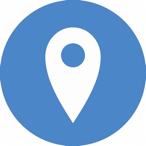 Address, blue, circle, location, map, marker, navigation icon - Download on Iconfinder