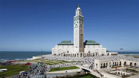 Hassan Ii Mosque Third Largest Mosque In Stock Footage SBV-300209174 - Storyblocks