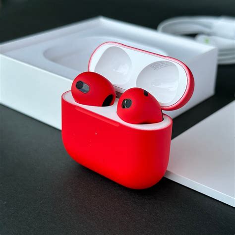 Airpods 3 Red Matte Original Apple Airpods Painted - Etsy