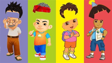 Wrong Hairs Pada Zaman Dahulu Kakek Aris Dora Diego Dora The Explorer Finger Family Song - YouTube