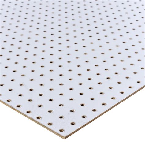 48 in. H x 24 in. W White Pegboard-109099 - The Home Depot | White pegboard, Peg board, Diy home ...