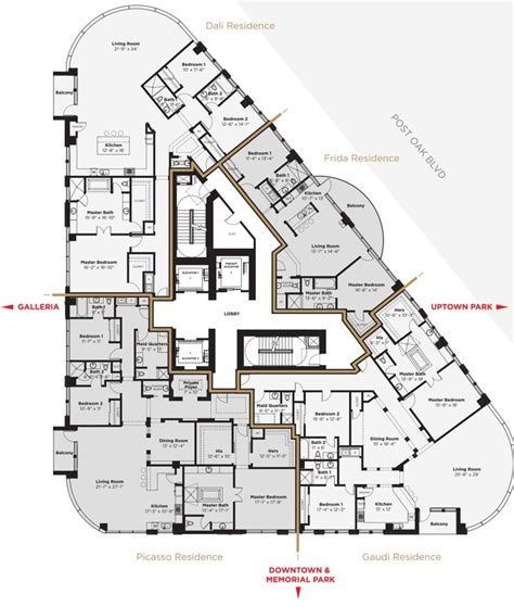 Astoria Houston Floor Plans | Condominium floor plan, Unique floor plans, Single level house plans