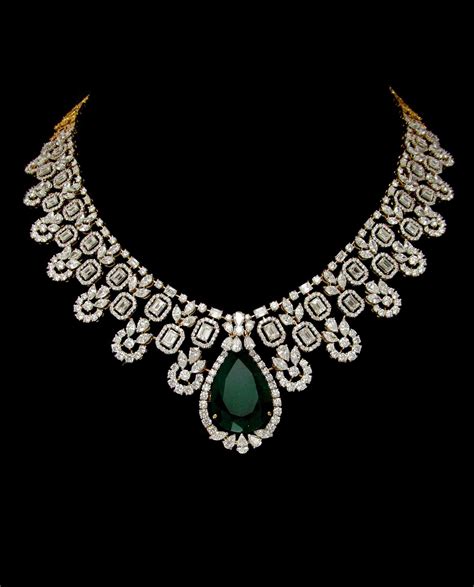 Yuvika Jewelry | Diamond jewelry necklace, Diamond necklace set ...