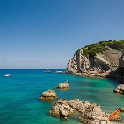 Coastal rocky landscape of the mediterranean
