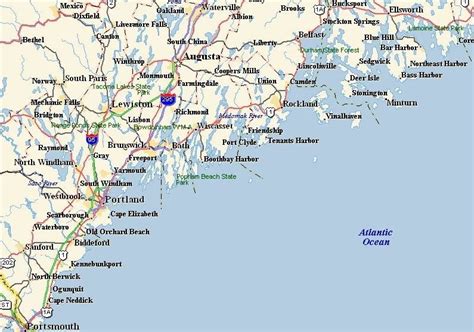 Printable Map Of Maine Coast