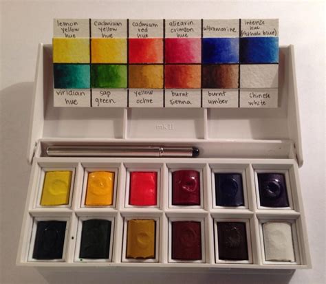 Winsor & Newton Cotman Watercolor Paint Set, Sketchers' Pocket Set, 12 Half Pans w/ Brush in ...