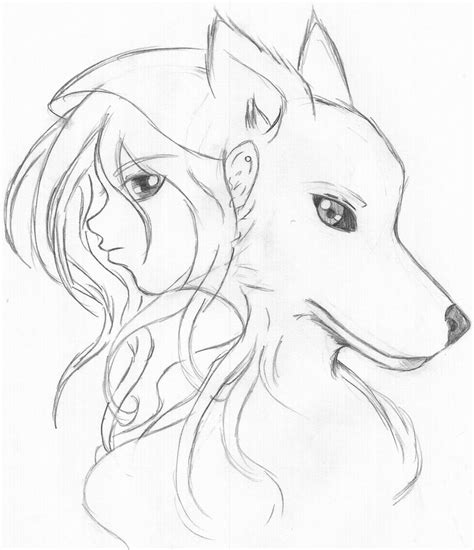 Anime Wolf Sketch at PaintingValley.com | Explore collection of Anime Wolf Sketch