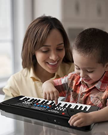 Amazon.com: Piano Keyboard for Kids, EOOLEOW 37 Keys Portable Electronic Piano for kids with ...
