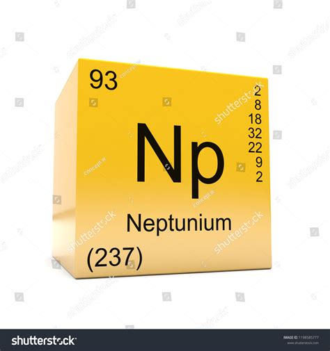 Neptunium Chemical Element Symbol Periodic Table Stock Illustration ...