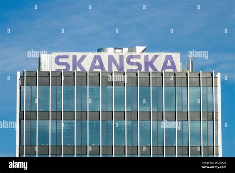 Skanska logo on the building Stock Photo - Alamy