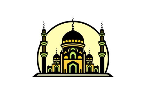 Mosque Color Outline Vector Illustration Graphic by Gfx_Expert_Team · Creative Fabrica