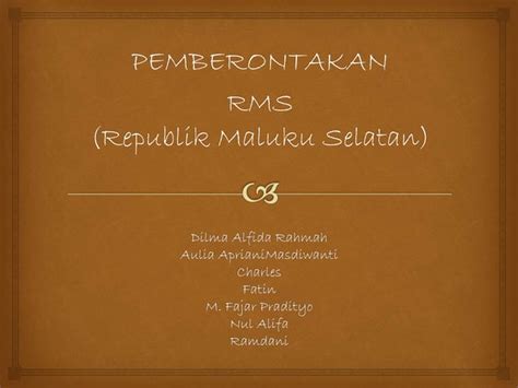 Pemberontakan rms | PPT