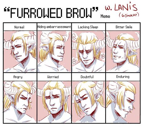 Furrowed Brow Meme - Lanis by erisupaisu on DeviantArt