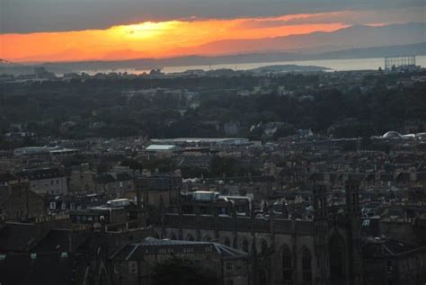 The striking sunset view from Calton Hill - Miranda Loves Travelling