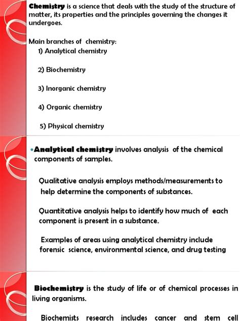 Branches of Chemistry | PDF | Inorganic Chemistry | Organic Chemistry