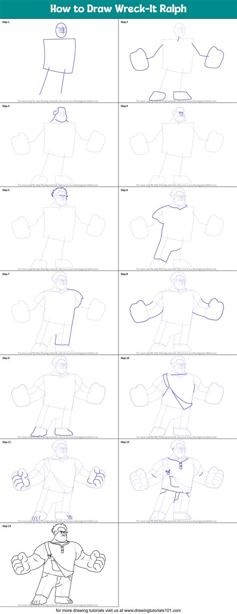 How to Draw Wreck-It Ralph (Wreck-It Ralph) Step by Step ...