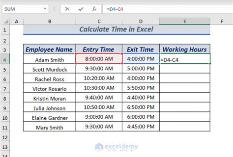 How to Calculate Time in Excel (16 Possible Ways) - ExcelDemy