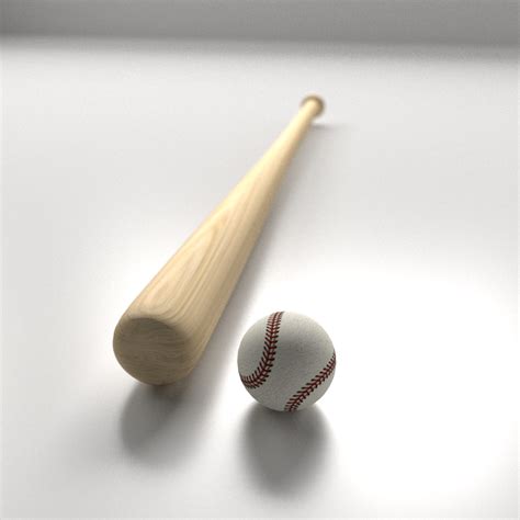 Baseball Bat and Ball 3D Model .max .fbx .blend .dae - CGTrader.com