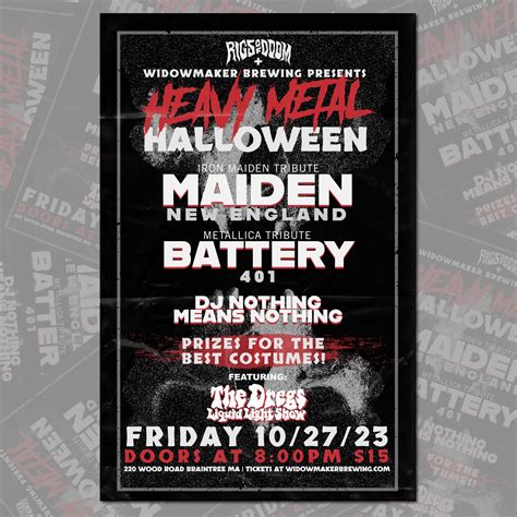 Heavy Metal Halloween Concert Ticket | Widowmaker Brewing Co.