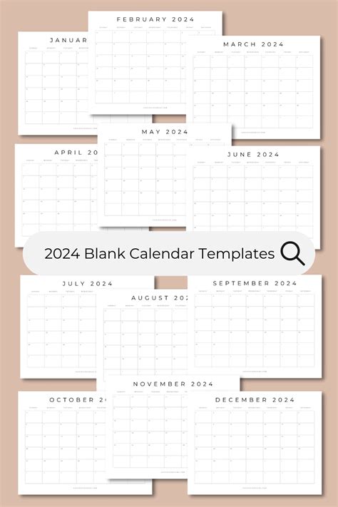 Blank Calendar 2024 Printable Free - Ashla Camella