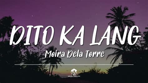 Moira Dela Torre - "DITO KA LANG" In My Heart Flower of Evil OST (Lyrics) - YouTube