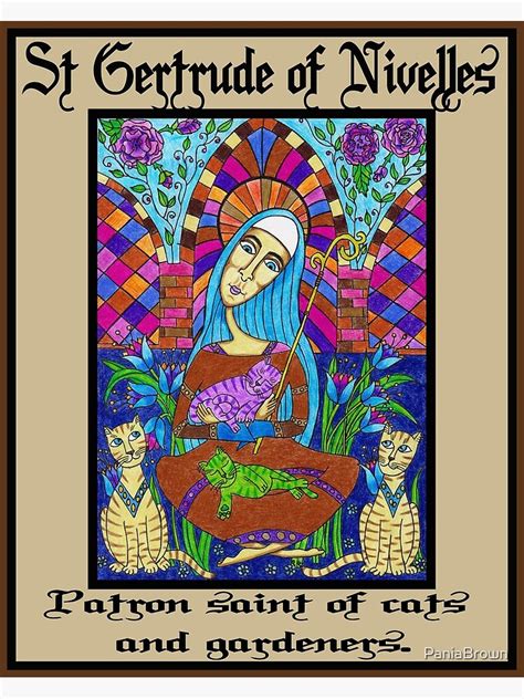 "St Gertrude of Nivelles" Art Print for Sale by PaniaBrown | Redbubble