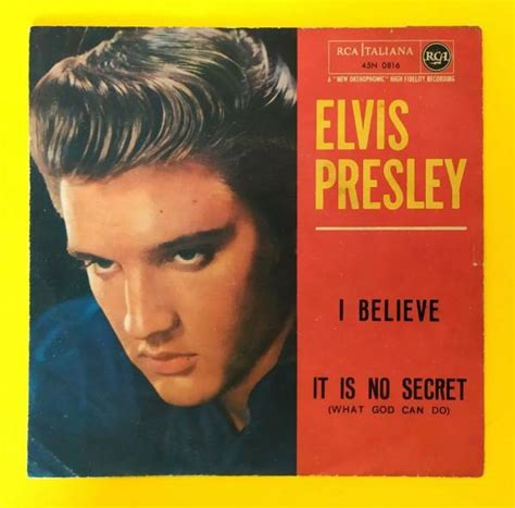 ELVIS PRESLEY 7 ITALY 45N 0816 I BELIEVE IT IS NO SECRET TOP RARE COVER ...