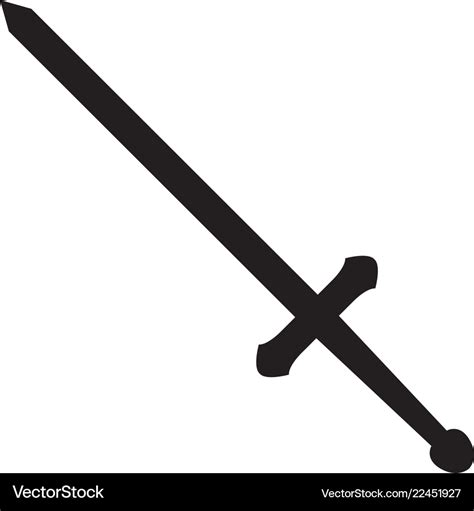 Isolated sword silhouette icon Royalty Free Vector Image