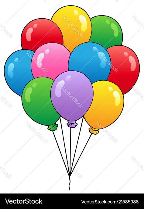 Group cartoon balloons 1 Royalty Free Vector Image