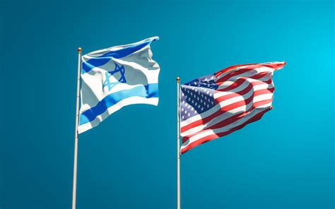 Premium Photo | Beautiful national state flags of israel and usa together